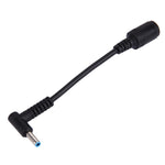 Cabo Adaptador de Energia com Interfaces Macho Curvo 4.5 x 3.0mm para Fêmea 7.4 x 5.0mm para Portátil, Comprimento: 10cm, Macho Curvo 4.5 x 3.0mm (Comprimento: 10cm)