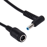 Cabo Adaptador de Energia com Interfaces Macho Curvo 4.5 x 3.0mm para Fêmea 7.4 x 5.0mm para Portátil, Comprimento: 10cm, Macho Curvo 4.5 x 3.0mm (Comprimento: 10cm)