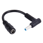 Cabo Adaptador de Energia com Interfaces Macho Curvo 4.5 x 3.0mm para Fêmea 5.5 x 2.1mm para Portátil, Comprimento: 10cm, Macho Curvo 4.5 x 3.0mm