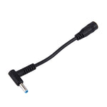 Cabo Adaptador de Energia com Interfaces Macho Curvo 4.5 x 3.0mm para Fêmea 5.5 x 2.1mm para Portátil, Comprimento: 10cm, Macho Curvo 4.5 x 3.0mm