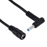 Cabo Adaptador de Energia com Interfaces Macho Curvo 4.5 x 3.0mm para Fêmea 5.5 x 2.1mm para Portátil, Comprimento: 10cm, Macho Curvo 4.5 x 3.0mm