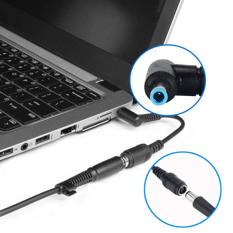 Cabo Adaptador de Energia com Interfaces Macho Curvo 4.5 x 3.0mm para Fêmea 5.5 x 2.1mm para Portátil, Comprimento: 10cm, Macho Curvo 4.5 x 3.0mm