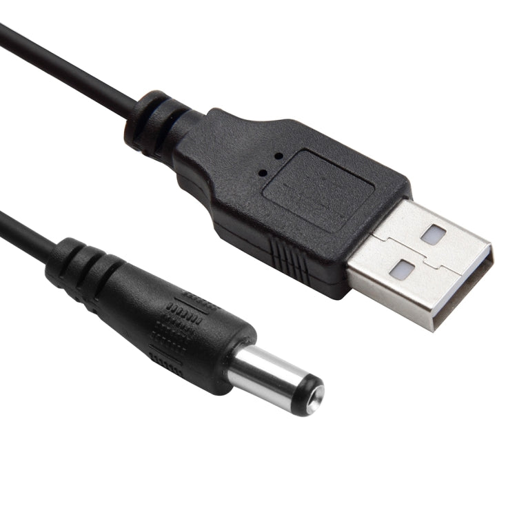 Cabo Espiralado de Energia USB para DC 5.5mm, AM para DC 5.5mm, Comprimento: 1.5m