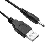 Cabo Espiralado de Energia USB para DC 3.5mm, AM para DC 3.5mm, Comprimento: 1.5m