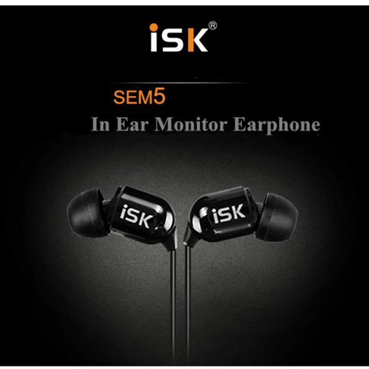 ISK SEM5 Auricular In Ear Estéreo HiFi de 3,5mm para Telemóvel, Computador, Rede e Karaoke