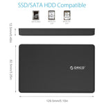 Caixa de Armazenamento para Disco Rígido Externo USB3.0 ORICO 2588US3 para HDD / SSD SATA 2.5 polegadas 9.5mm para Portátil PC