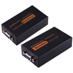 Extensor VGA e Áudio 1920x1440 HD 100m Cabo de Rede Cat5e / 6-568B Transmissor Receptor Adaptador, Distância de Transmissão: 100m