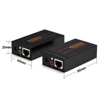 Extensor VGA e Áudio 1920x1440 HD 100m Cabo de Rede Cat5e / 6-568B Transmissor Receptor Adaptador, Distância de Transmissão: 100m