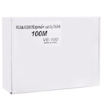 Extensor VGA e Áudio 1920x1440 HD 100m Cabo de Rede Cat5e / 6-568B Transmissor Receptor Adaptador, Distância de Transmissão: 100m