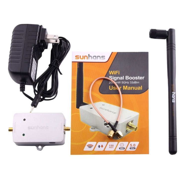 Amplificador Repetidor de Sinal WiFi sunhans SH58Gi2000 2000mW (33dBm) 5.8GHz