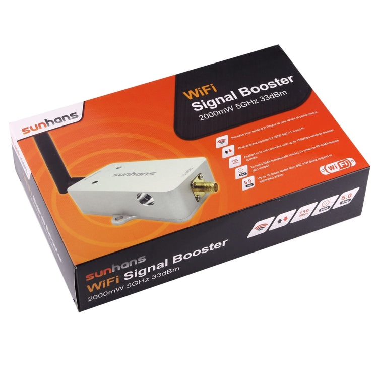 Amplificador Repetidor de Sinal WiFi sunhans SH58Gi2000 2000mW (33dBm) 5.8GHz