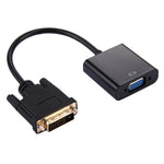 Adaptador Conversor DVI-D 24+1 Pinos Macho para VGA 15 Pinos HDTV, DVI-D 24+1 Pinos