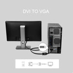 Adaptador Conversor DVI-D 24+1 Pinos Macho para VGA 15 Pinos HDTV, DVI-D 24+1 Pinos