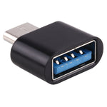 Adaptador de Transmissão e Carregamento de Dados OTG de Plástico USB-C / Type-C Macho para USB 2.0 Fêmea