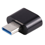 Adaptador de Transmissão e Carregamento de Dados OTG de Plástico USB-C / Type-C Macho para USB 2.0 Fêmea