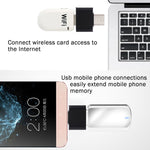 Adaptador de Transmissão e Carregamento de Dados OTG de Plástico USB-C / Type-C Macho para USB 2.0 Fêmea