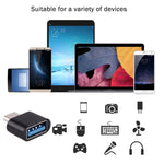 Adaptador de Transmissão e Carregamento de Dados OTG de Plástico USB-C / Type-C Macho para USB 2.0 Fêmea