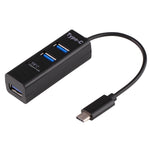 Hub COMBO 2 em 1 USB 3.1 USB-C / Tipo-C para USB 2.0 com 3 Portas + Leitor de Cartão TF, 3 Portas USB + Cartão TF
