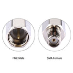 Adaptador Conector FME Macho para SMA Fêmea, F Macho para SMA Fêmea