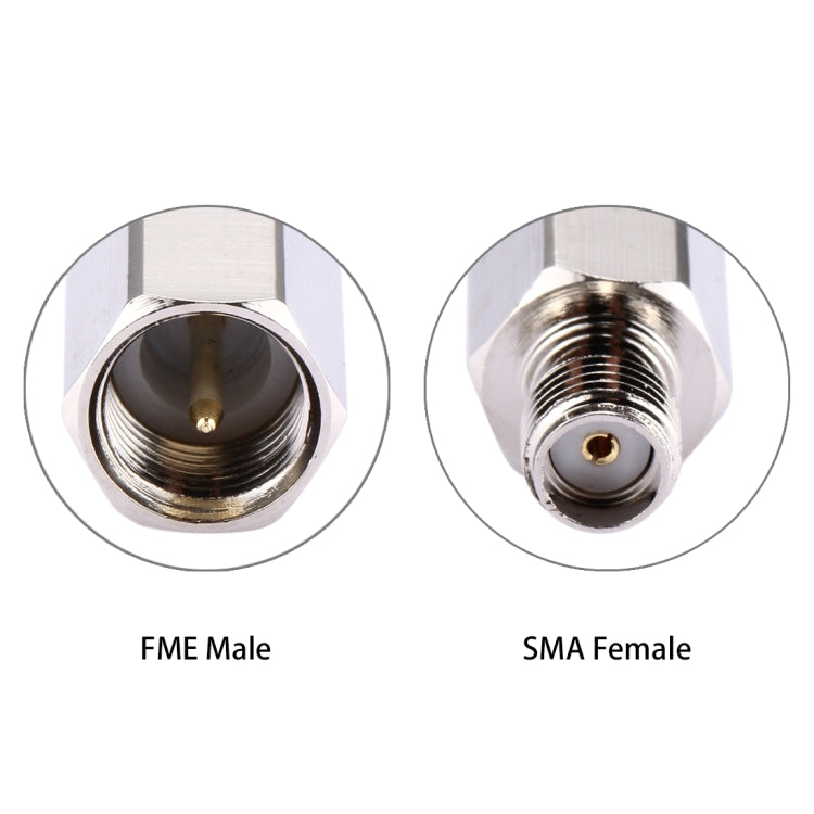 Adaptador Conector FME Macho para SMA Fêmea, F Macho para SMA Fêmea