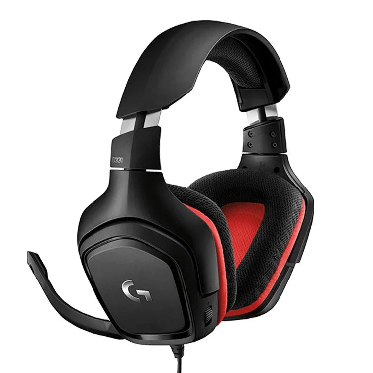 Logitech G331 Auscultadores Dobráveis para Jogos com Som Surround Dolby 7.1 Estéreo e Redução de Ruído, G331