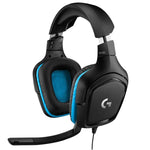 Logitech G431 Auscultadores Dobráveis para Jogos com Som Surround Dolby 7.1 Estéreo e Redução de Ruído, G431