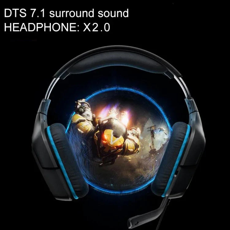 Logitech G431 Auscultadores Dobráveis para Jogos com Som Surround Dolby 7.1 Estéreo e Redução de Ruído, G431