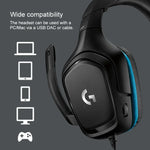 Logitech G431 Auscultadores Dobráveis para Jogos com Som Surround Dolby 7.1 Estéreo e Redução de Ruído, G431