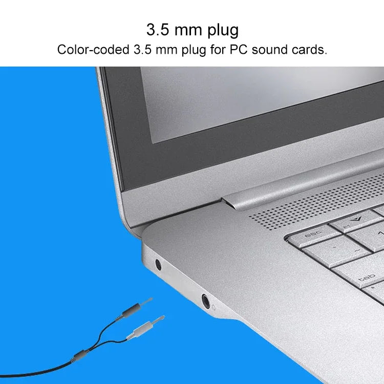 Auscultadores Estéreo Logitech H110 com Duplos Plugues de 3,5mm, H110