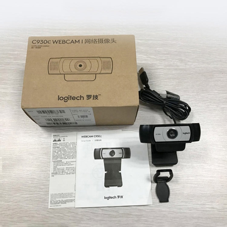 Webcam Empresarial Logitech C930C 1080P 30FPS HD com Tampa Protetora, C930C