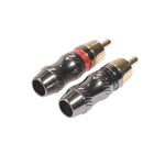 REXLIS TR026 2 Peças Plug RCA Macho Jack de Áudio Dourado para Cabo de Áudio e Vídeo DIY, RCA Macho