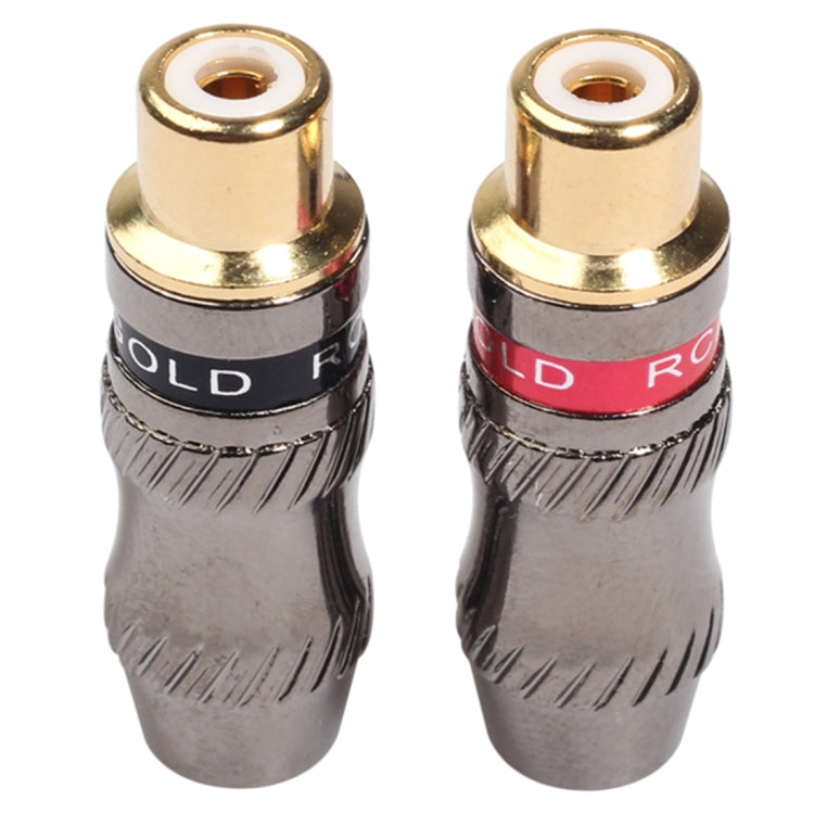 REXLIS TR026-1 2 Peças Plug RCA Fêmea Jack de Áudio Dourado para Cabo de Áudio e Vídeo DIY, RCA Fêmea