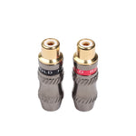 REXLIS TR026-1 2 Peças Plug RCA Fêmea Jack de Áudio Dourado para Cabo de Áudio e Vídeo DIY, RCA Fêmea