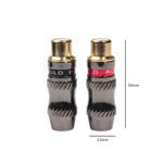 REXLIS TR026-1 2 Peças Plug RCA Fêmea Jack de Áudio Dourado para Cabo de Áudio e Vídeo DIY, RCA Fêmea