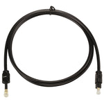 Cabo de Áudio Óptico Digital Toslink Macho para Mini Toslink Macho 3.5mm EMK 1m OD4.0mm, Comprimento: 1m