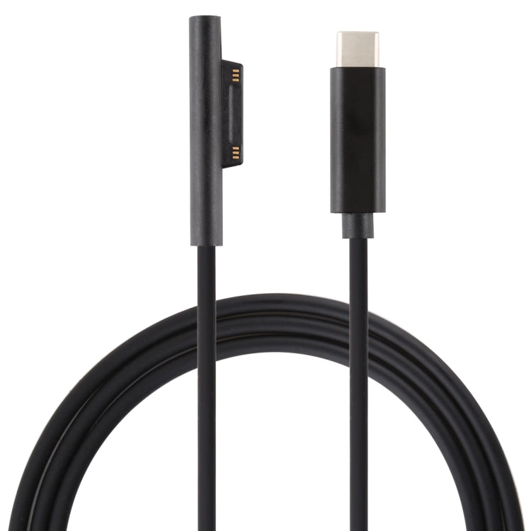 Cabo de Carregamento de Energia para Portátil USB-C / Tipo-C para Macho Magnético de 6 Pinos para Microsoft Surface Pro 7 / 6 / 5, Comprimento do Cabo: cerca de 1,5m, para Microsoft Surface Pro 7 / 6 / 5