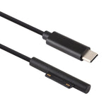 Cabo de Carregamento de Energia para Portátil USB-C / Tipo-C para Macho Magnético de 6 Pinos para Microsoft Surface Pro 7 / 6 / 5, Comprimento do Cabo: cerca de 1,5m, para Microsoft Surface Pro 7 / 6 / 5