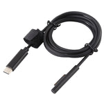 Cabo de Carregamento de Energia para Portátil USB-C / Tipo-C para Macho Magnético de 6 Pinos para Microsoft Surface Pro 7 / 6 / 5, Comprimento do Cabo: cerca de 1,5m, para Microsoft Surface Pro 7 / 6 / 5