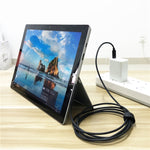 Cabo de Carregamento de Energia para Portátil USB-C / Tipo-C para Macho Magnético de 6 Pinos para Microsoft Surface Pro 7 / 6 / 5, Comprimento do Cabo: cerca de 1,5m, para Microsoft Surface Pro 7 / 6 / 5