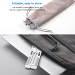 Suporte elevador dobrável para portátil em liga de alumínio, dissipador de calor portátil para computador, tamanho: 24x16.5x5.5cm