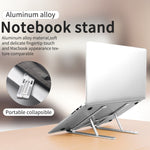 Suporte elevador dobrável para portátil em liga de alumínio, dissipador de calor portátil para computador, tamanho: 24x16.5x5.5cm