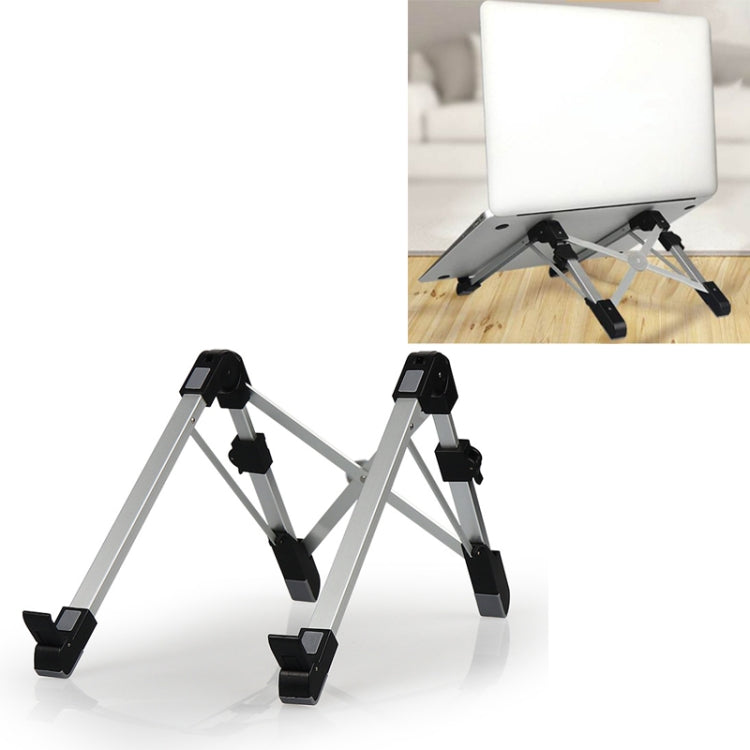 Suporte Extensor de Altura para Portátil em Liga de Alumínio Dobrável, Suporte de Dissipação de Calor para Computador Portátil, Tamanho: 24.5x3.3x2.8cm