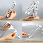 Suporte Extensor de Altura para Portátil em Liga de Alumínio Dobrável, Suporte de Dissipação de Calor para Computador Portátil, Tamanho: 24.5x3.3x2.8cm
