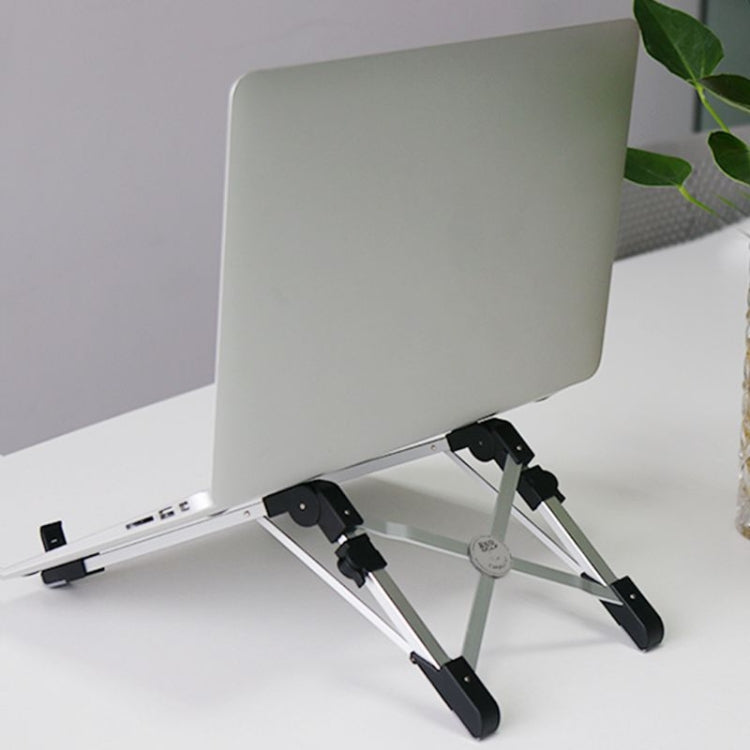 Suporte Extensor de Altura para Portátil em Liga de Alumínio Dobrável, Suporte de Dissipação de Calor para Computador Portátil, Tamanho: 24.5x3.3x2.8cm