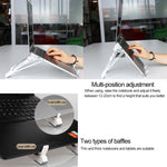 Suporte Extensor de Altura para Portátil em Liga de Alumínio Dobrável, Suporte de Dissipação de Calor para Computador Portátil, Tamanho: 24.5x3.3x2.8cm