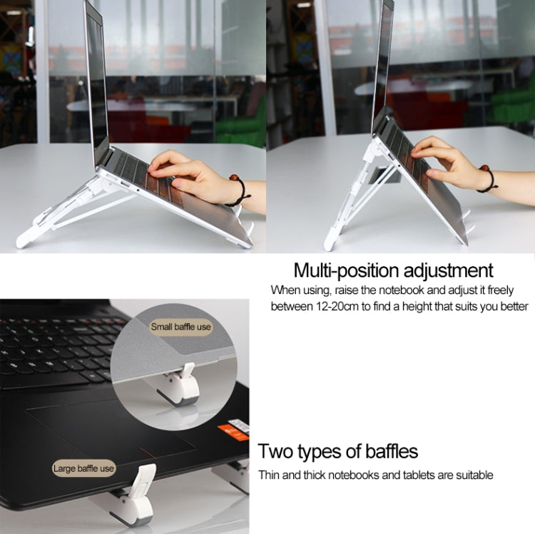Suporte Extensor de Altura para Portátil em Liga de Alumínio Dobrável, Suporte de Dissipação de Calor para Computador Portátil, Tamanho: 24.5x3.3x2.8cm