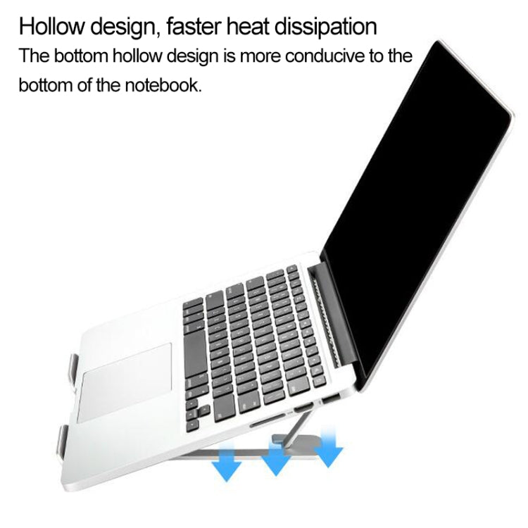 Suporte Extensor de Altura para Portátil Dobrável, Suporte de Dissipação de Calor para Computador Portátil, Tamanho: 22.3x23.5x1.3cm