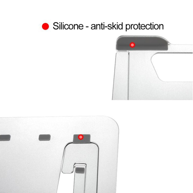 Suporte Extensor de Altura para Portátil Dobrável, Suporte de Dissipação de Calor para Computador Portátil, Tamanho: 22.3x23.5x1.3cm