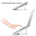 Suporte Extensor de Altura para Portátil Dobrável, Suporte de Dissipação de Calor para Computador Portátil, Tamanho: 22.3x23.5x1.3cm