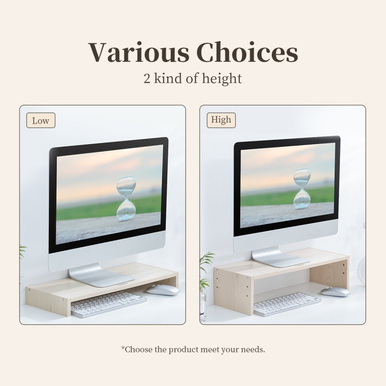 Suporte para monitor de computador com padrão de madeira ORICO MSR-01-WD-BP, Tamanho: 50 x 20 x 6,1 cm, Tamanho: 50 x 20 x 6,1 cm